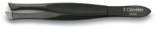 Slanted Tweezer Black 8 cm