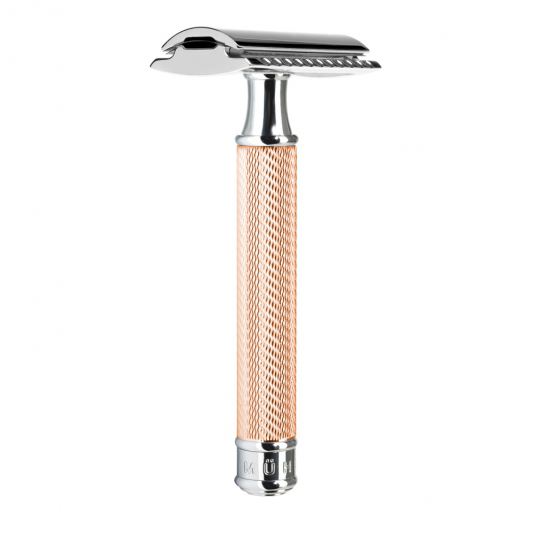 R89 Rose Gold Traditional Safety Razor