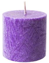 Small purple pillar candle
