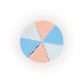 Make-up Sponge Set 80 mm Quesitos 6 units