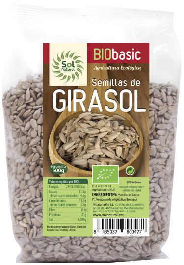 SEEDS OF SUNFLOWER BIO SOLNATURAL