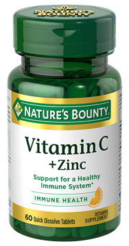 Nature's Bounty Vitamin C + Zinc gummies 60 capsules